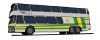 Brekina 58291 Neoplan NH 22 emeletes autóbusz 1967, ezüst/zöld (H0)