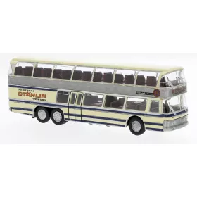   Brekina 58295 Neoplan NH 22 emeletes autóbusz - Reisebüros Stählin aus Freiburg, 1967 (H0)