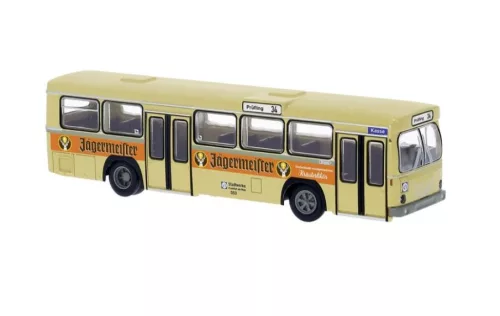 Brekina 59154 Büssing BS 110V autóbusz, Frankfurt - Jägermeister (H0)