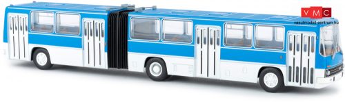 Brekina 59702 Ikarus 280.02 csuklós autóbusz, kék/fehér városi négyajtós (H0)