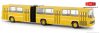 Brekina 59706 Ikarus 280 csuklós autóbusz, sötétsárga (ezüst vékony csíkkal) városi négyajtós (H0)