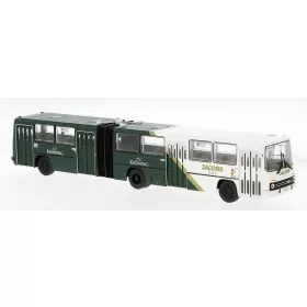   Brekina 59724 Ikarus 280.02 csuklós autóbusz, négyajtós városi autóbusz, BVB - Jacobs Krönung, 1985 (H0)