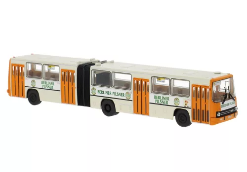 Brekina 59740 Ikarus 280.02 csuklós városi autóbusz, négyajtós, Berliner Pilsner BVB (H0)