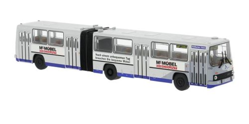 Brekina 59743 Ikarus 280.02 csuklós városi autóbusz, négyajtós, Möbel der Havelbus (H0)