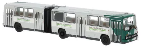 Brekina 59746 Ikarus 280.02 csuklós városi autóbusz, négyajtós, Berliner Morgenpost - Potsdam (H0)