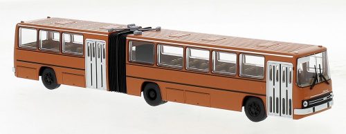 Brekina 59762 Ikarus 280.03 csuklós autóbusz, kétajtós városi autóbusz, sötétnarancs/szürke, 1972 (H0)