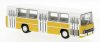 Brekina 59806 Ikarus 260 autóbusz, háromajtós városi autóbusz, sárga/fehér, 1972 (H0)