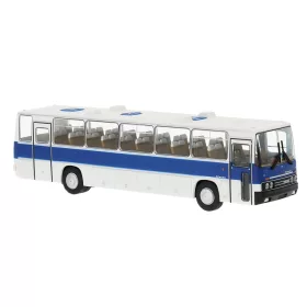   Brekina 59821 Ikarus 250 autóbusz, 2 ajtós, fehér, kék csíkkal (H0)