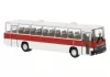 Brekina 59823 Ikarus 250 autóbusz, 2 ajtós, fehér, piros csíkkal - BVB Berlin (H0)