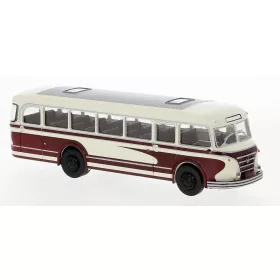Brekina 59852 IFA H6 B autóbusz 1953, fehér/bordó (H0)