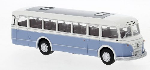 Brekina 59853 IFA H6 B autóbusz 1953, fehér/világoskék (H0)