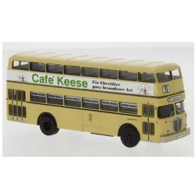   Brekina 61252 Büssing D2U emeletes városi autóbusz 1960, BVG - Cafe Keese (H0)
