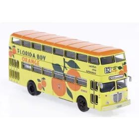   Brekina 61262 Büssing D2U emeletes városi autóbusz BVG - Florida Boy Orange, 1960 (H0)