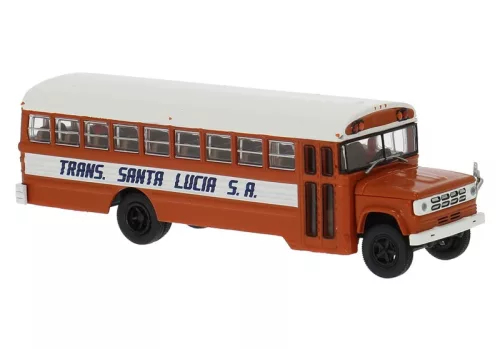 Brekina 61337 Dodge S600 amerikai iskolabusz, Trans Santa Lucia, Karibik (H0)