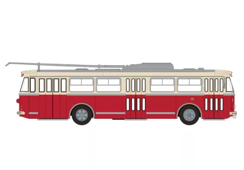 Brekina 61356 Skoda Tr9, bézs/piros (H0)