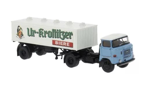 Brekina 71217 IFA W50 nyergesvontató sörszállító félpótkocsival - Ur-Kostritzer (H0)