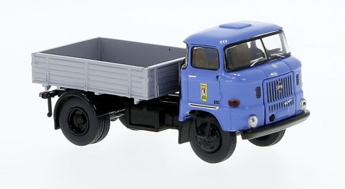 Brekina 71255 IFA W50 platós vontató teherautó - kék/szürke, BVB (H0)