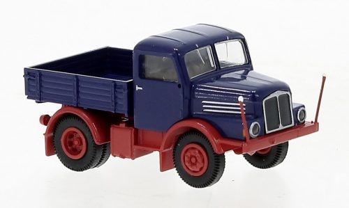 Brekina 71459 IFA S 4000-1 platós teherautó 1960, sötétkék/piros (H0)