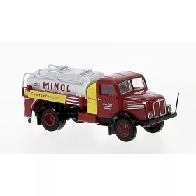   Brekina 71476 IFA S 4000-1 üzemanyagszállító teherautó 1960, Franz Poller - Minol (H0)