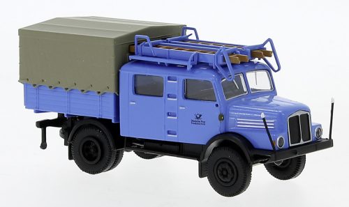 Brekina 71757 IFA S 4000-1 csapatszállító teherautó 1960, kék - Deutsche Post Studiotechni