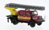 Brekina 71770 IFA S 4000-1 létrás tűzoltóautó 1965, Doka DL 25 - MINOL (H0)