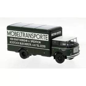   Brekina 71856 LIAZ 706 dobozos teherautó 1970, KVK Rostock (H0)