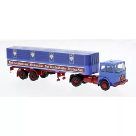   Brekina 78158 MAN F7 nyergesvontató ponyvás félpótkocsival - Bad Reichenhall (H0)