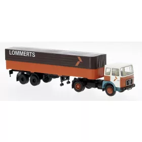   Brekina 78162 MAN F7 nyergesvontató, ponyvás félpótkocsival - Lommerts, 1970 (H0)