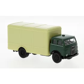   Brekina 78379 MAN 10.212 F dobozos teherautó 1960, sötétzöld/bézs (H0)