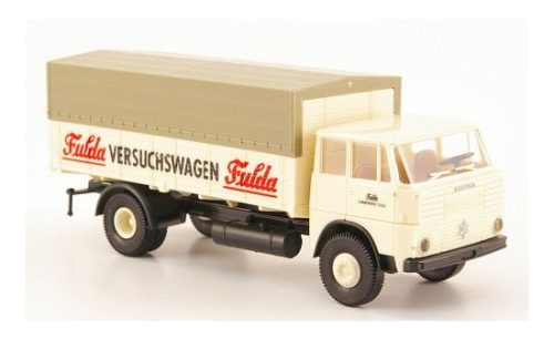 Brekina 82234 Henschel HS 16 TL ponyvás teherautó, Fulda Versuchswagen (H0)