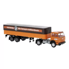   Brekina 82259 Henschel F161 nyergesvontató, ponyvás félpótkocsival - Vermey de Bruyn (H0)