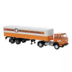   Brekina 82260 Henschel F161 nyergesvontató, ponyvás félpótkocsival - Vermey de Bruyn (H0)