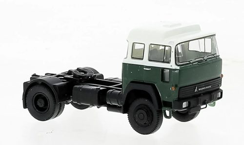 Brekina 83282 Magirus-Deutz 310 D16 nyergesvontató 1974, fehér/sötétzöld (H0)