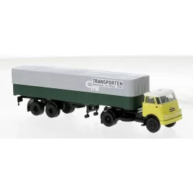   Brekina 85236 DAF DO 2000 nyergesvontató 1957, ponyvás félpótkocsival - Geldersche Tramwegen (H0)