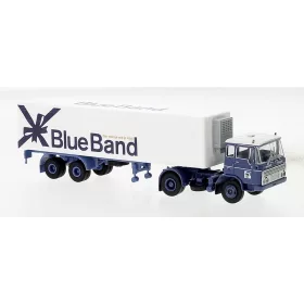   Brekina 85291 DAF FT 2600 nyergesvontató 1962, hűtődobozos félpótkocsival, Blue Band von Binfürst (NL) (H0)