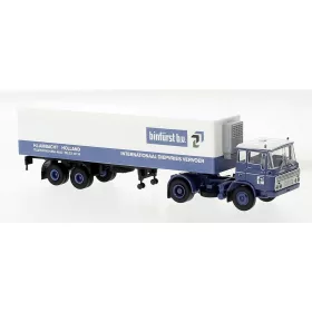   Brekina 85292 DAF FT 2600 nyergesvontató 1962, hűtődobozos félpótkocsival, Binfürst (NL) (H0)
