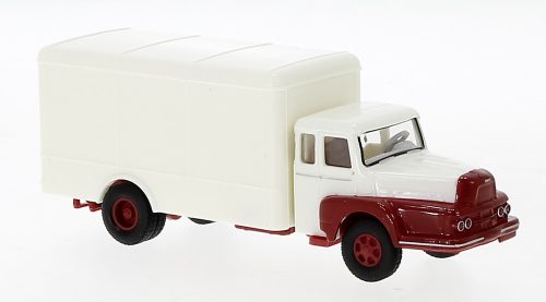 Brekina 85513 Unic ZU 122 dobozos teherautó 1957, fehér/piros (H0)