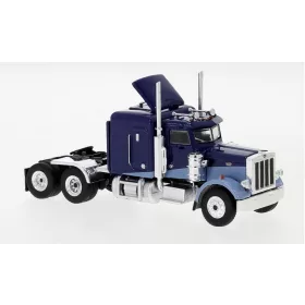   Brekina 85705 Peterbilt 359 nyergesvontató 1973, sötétkék/világoskék (H0)