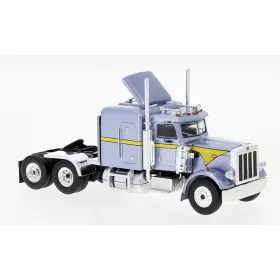   Brekina 85711 Peterbilt 359 nyergesvontató 1973, metál világoskék/sárga (H0)