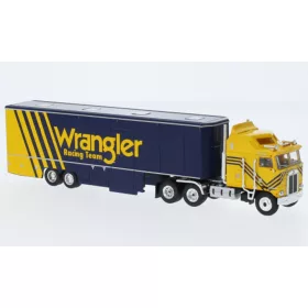   Brekina 85737 Kenworth K 100 Aerodyne nyergesvontató, Wrangler Racing, 1980 (H0)