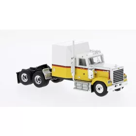   Brekina 85782 Chevrolet Bison nyergesvontató, fehér/sárga (H0)
