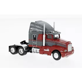 Brekina 85933 Kenworth T 600, szürke/piros 1984 (H0)