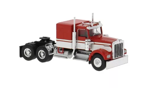 Brekina 86251 Kenworth W900 nyergesvontató, piros/fehér (H0)