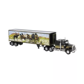  Brekina 86255 Kenworth W900 nyergesvontató, dobozos félpótkocsival (H0)