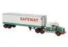 Brekina 86259 Kenworth W900 nyergesvontató, dobozos pótkocsival - Safeways (H0)