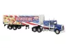 Brekina 86263 Kenworth W900 nyergesvontató, dobozos félpótkocsival - Dr.Oetker (H0)