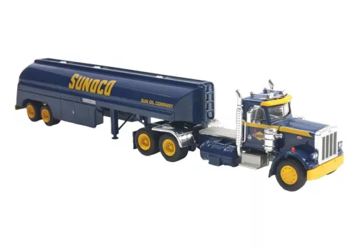 Brekina 86296 Peterbilt 359 nyergesvontató, tartályfélpótkocsival - SUNOCO (H0)