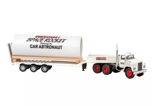 Brekina 86308 Dodge LCF nyergesvontató, rakétaalkatrész szállító félpótkocsival (H0)