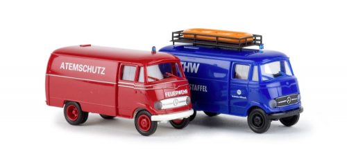 Brekina 90465 Mercedes-Benz L 319 tűzoltóautó és műszaki mentő - Feuerwehr / THW (H0)