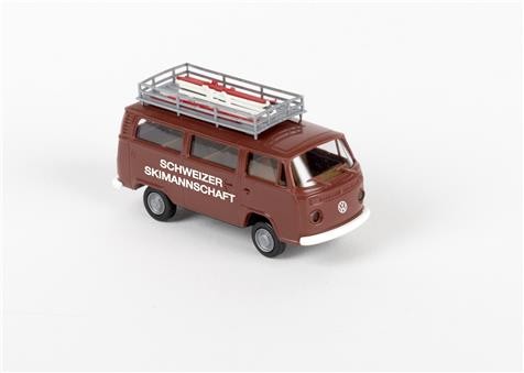 Brekina 90926 Volkswagen Transporter T2 Kombi, Schweizer Skinationalmannschaft (H0)